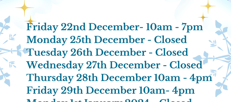 Christmas 2023 Opening Hours